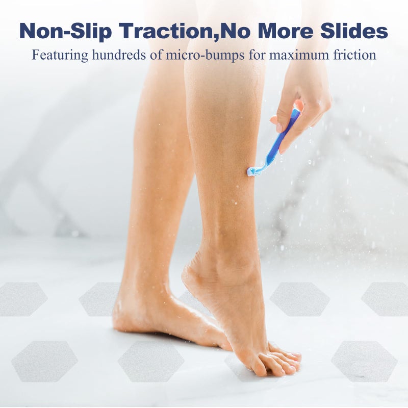 Gecork 28 PCS Shower Floor Non Slip Stickers with Strong Adhesive  Invisible & Durable Anti Slip Shower Stickers with Scraper for Bath Tub  Pools and Stairs(Clear Hexagon) - Image 2